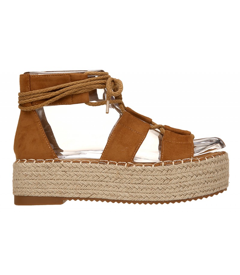 sandalias de plataforma plana
